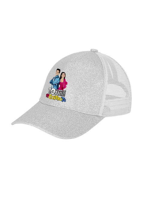Cappellino glitterato "Me Contro Te - 10 anni"