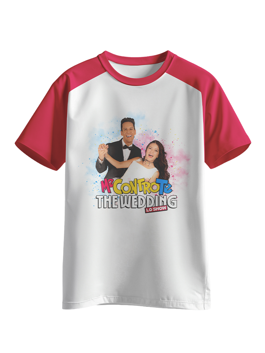T-shirt Bicolor - "Me contro Te - The Wedding" var fucsia