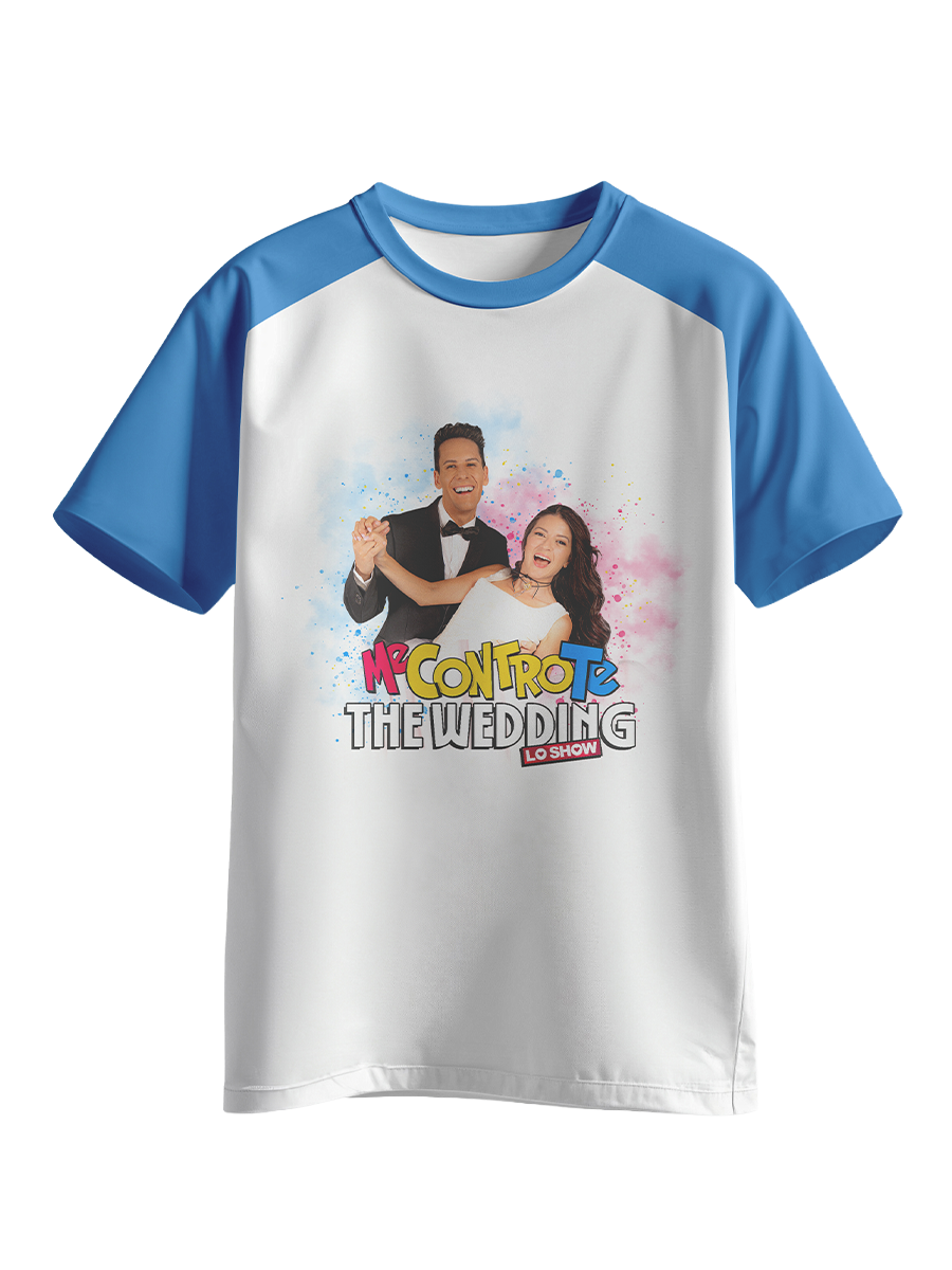 T-shirt Bicolor - "Me contro Te - The Wedding" var blu