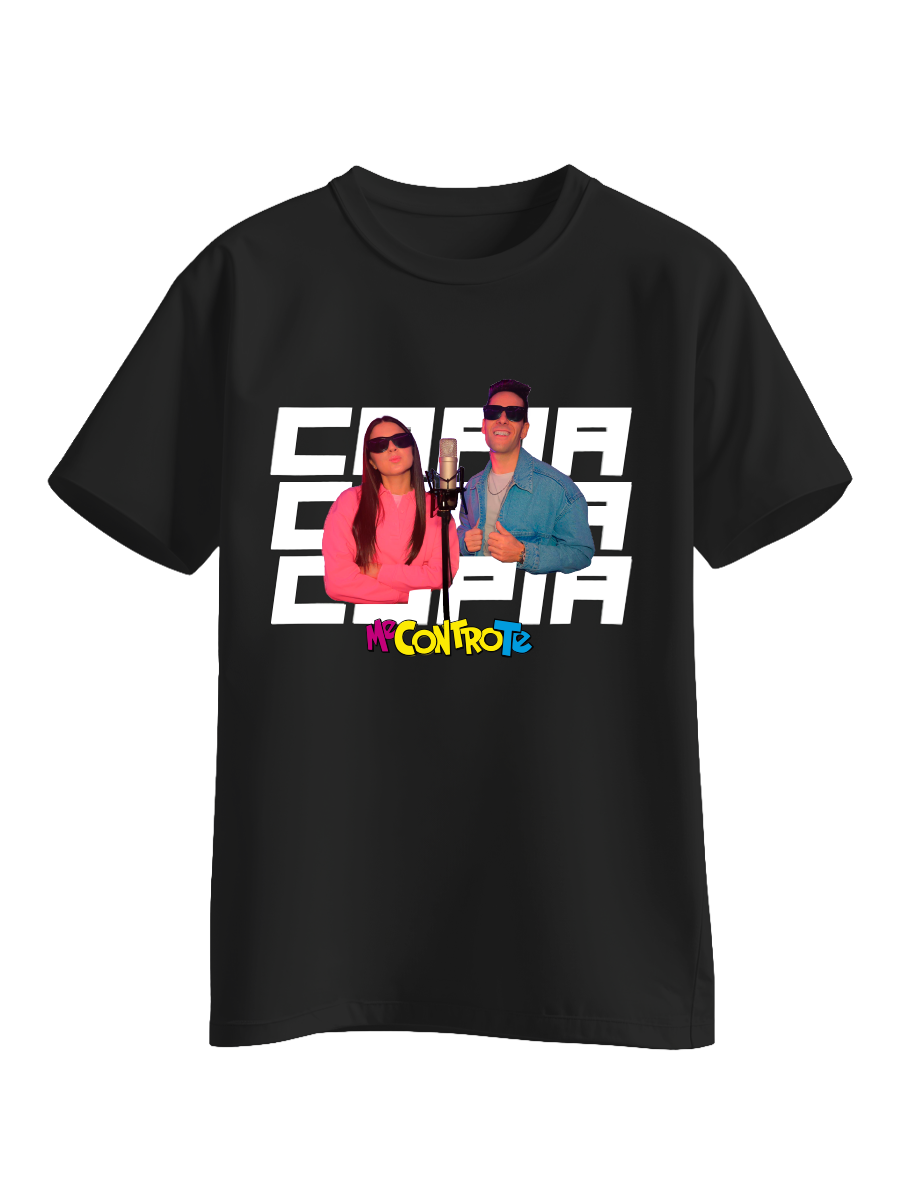 T-Shirt Nera - Me Contro Te "Copia Copia"