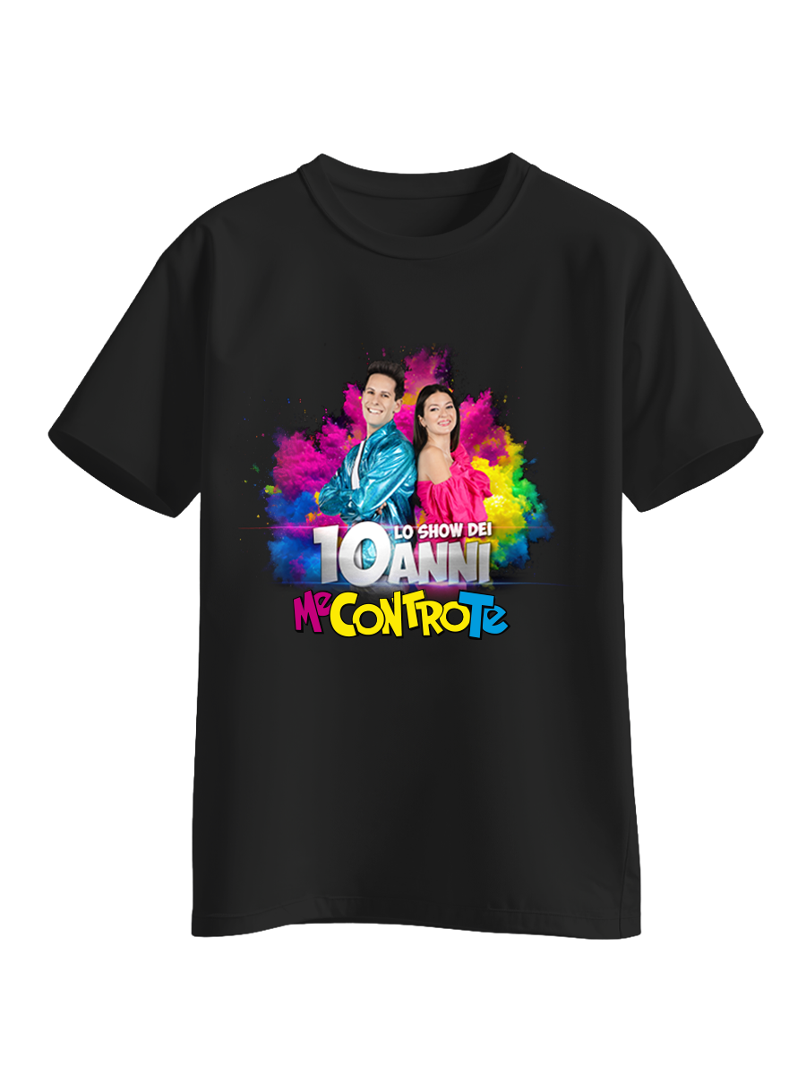T-Shirt Nera "Me Contro Te - Lo Show dei 10 anni"