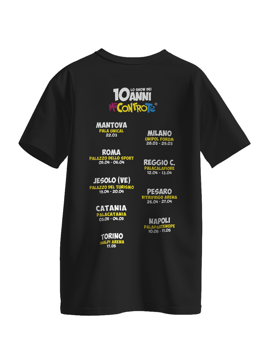 T-Shirt Nera "Me Contro Te - Lo Show dei 10 anni"